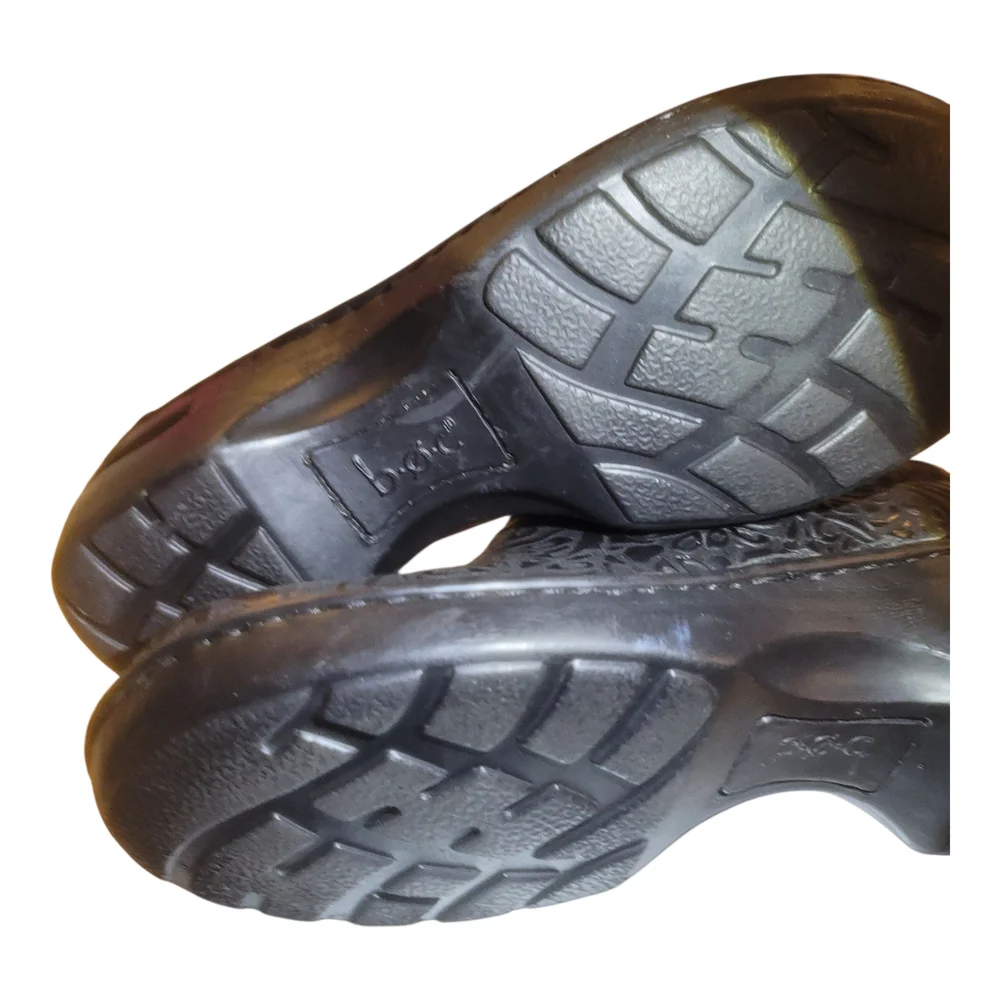 BOC‎ WOMENS CLOGS LEATHER SZ 8.5 M BC3630 BLACK WITH DESIGN - Picture 9 of 13